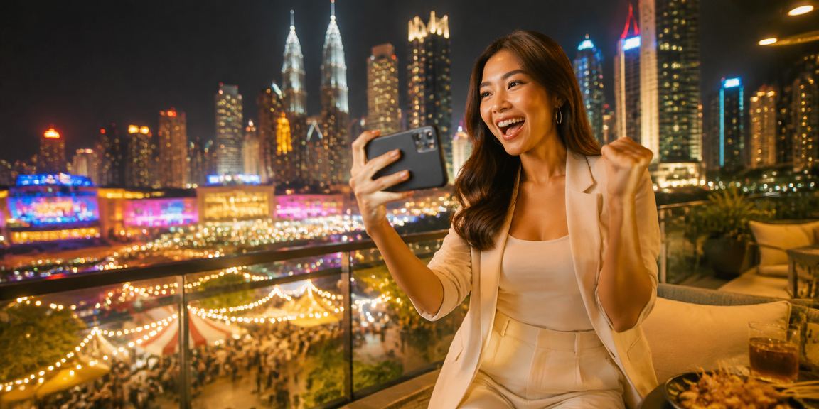 Pengguna kasino mudah alih mengakses platform 11zon di Kuala Lumpur