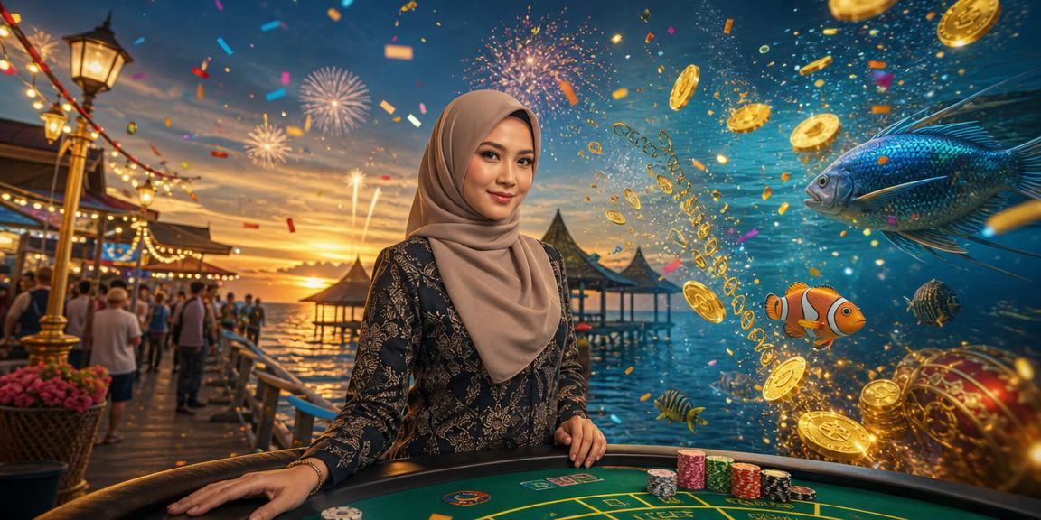 Permainan tembak ikan gaya Malaysia dengan grafik warna-warni
